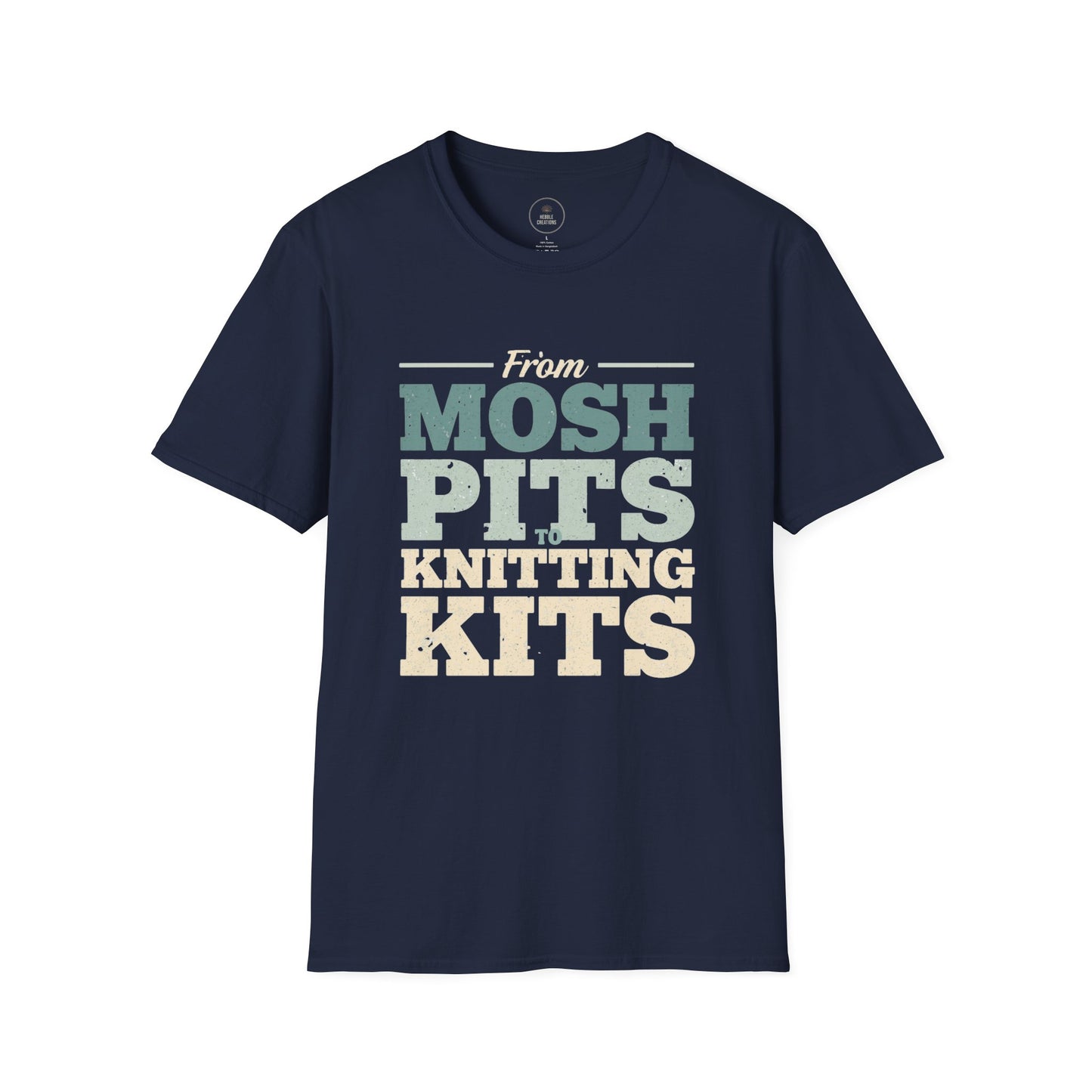 From Mosh Pits to Knitting Kits Shirt – Funny Knitter Gift, Punk to Cozy Tee