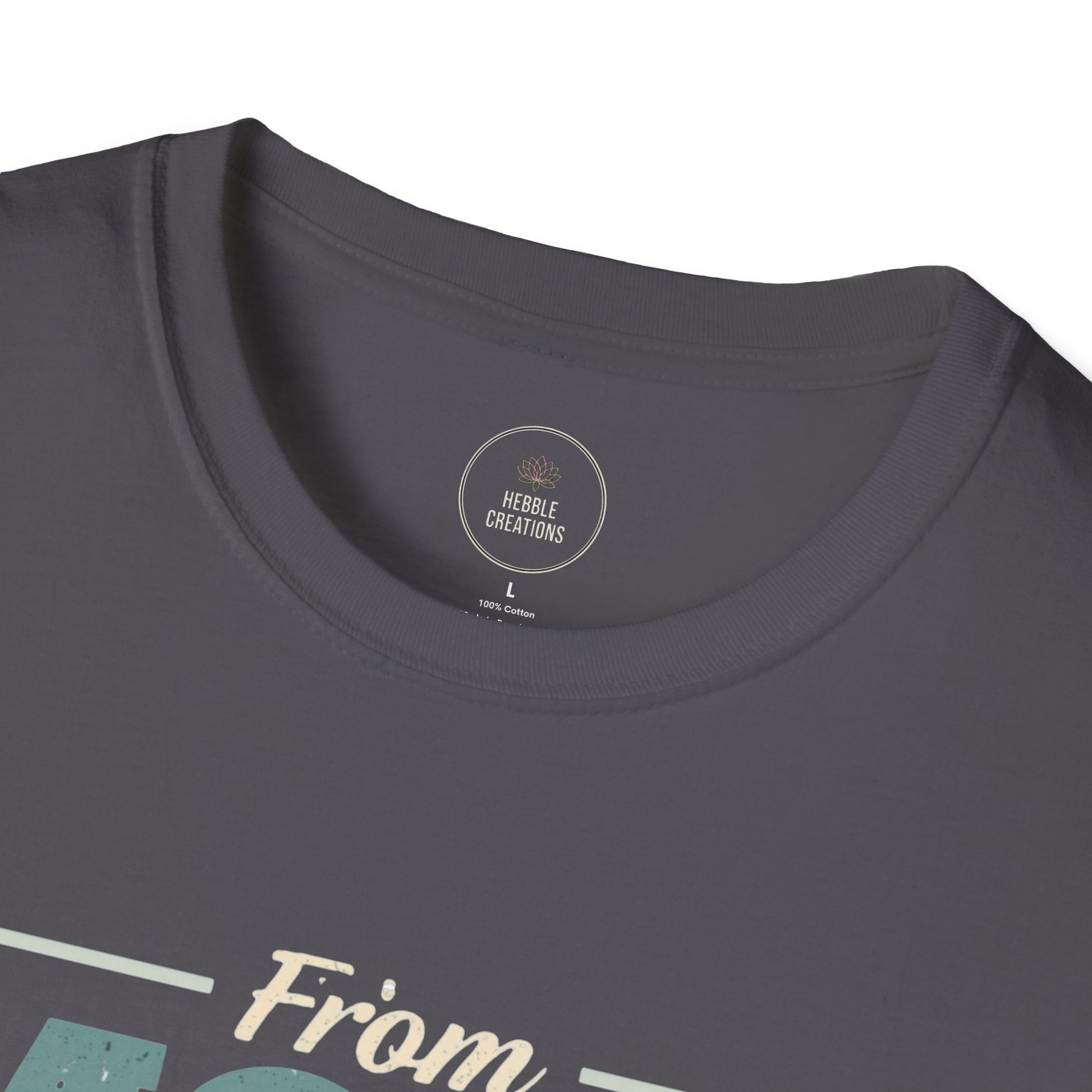Navy blue t-shirt with 'Vile Goods' logo on a white background