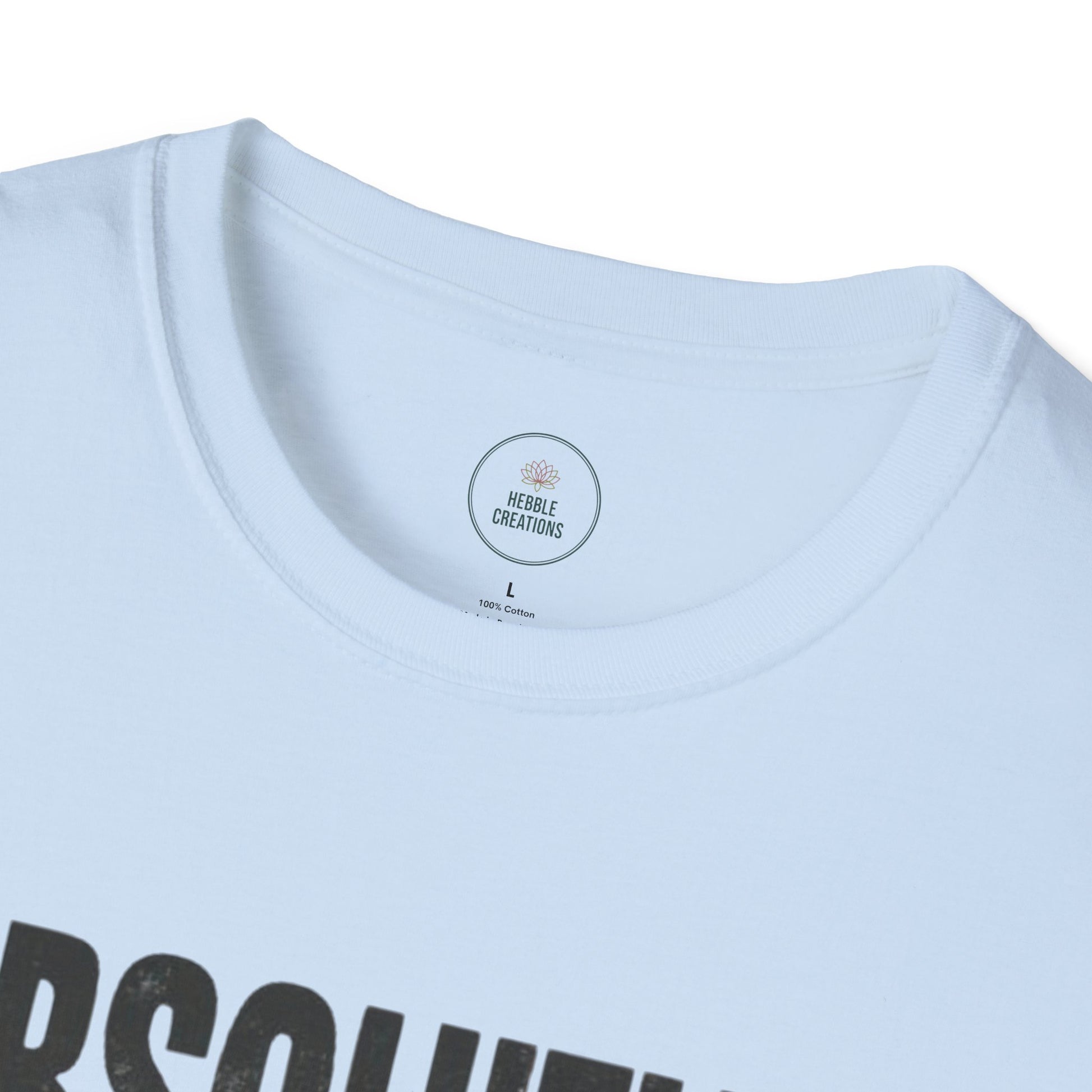 Light blue t-shirt with a brand label on the collar