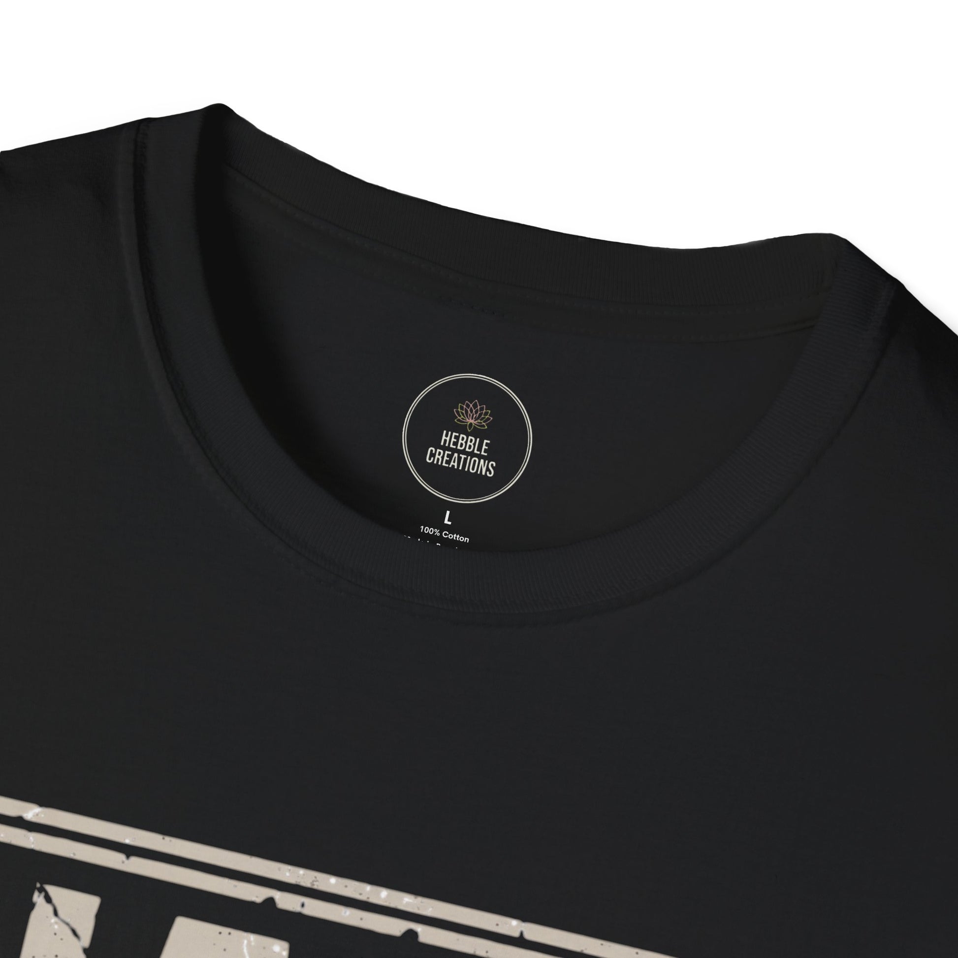 Black t-shirt with 'HARD PASS' text on a white background